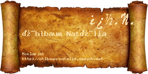 Öhlbaum Natália névjegykártya